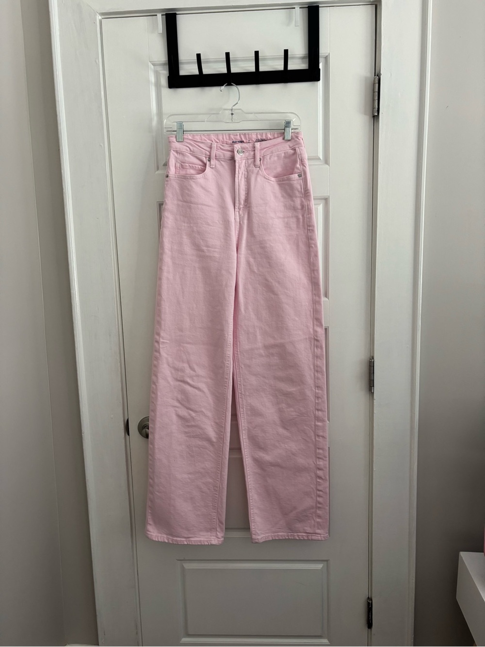 Old Navy Light Pink High-Rise Wide-Leg Jeans